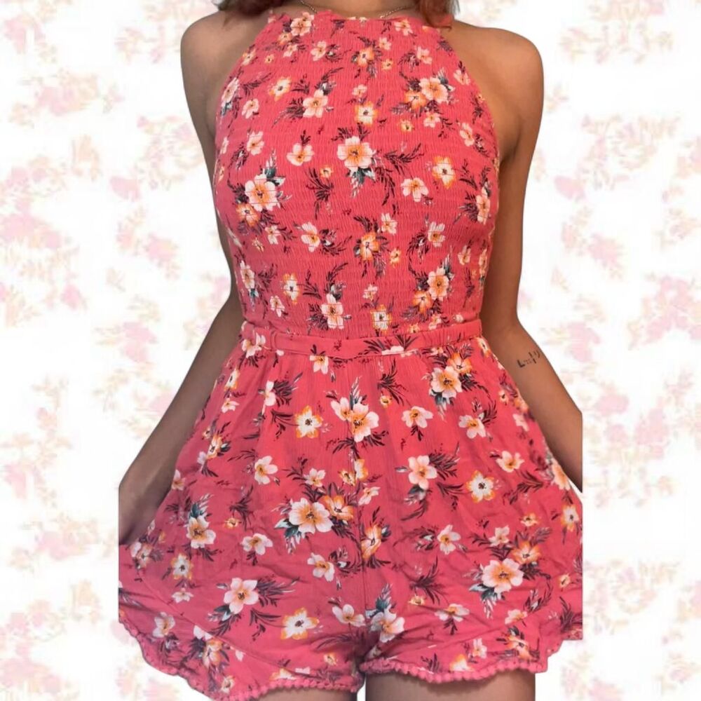 Cute floral American eagle romper
